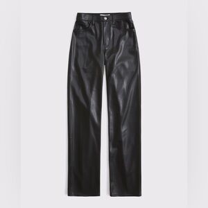 ABERCROMBIE AND FITCH HIGH RISE 90s RELAXED VEGAN LEATHER PANT